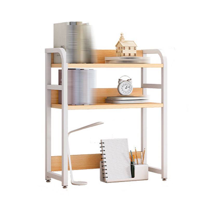 Double Shelving Bookshelf Contemporary Style Open Back Bookcase for Study Room Clearhalo 'Bookcases' 'furn' 'furn_bookcases' 'Furniture' 'furniture_bookcases' 'kitchen' 'kitchen_bookcases' 'Living Room Furniture' 'Office Furniture' 1200x1200_af3fc724-cec5-4217-8bf2-a1766b1a16be