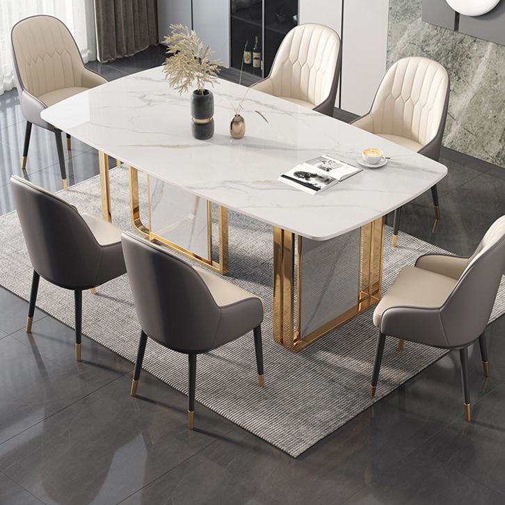 Traditional Luxury Dining Table Rectangle Sintered Stone Double Pedestal Table Clearhalo ' dining_table' 'Dining Tables & Seating' 'Dining Tables' 'furn' 'furn_dining_table' 'Furniture' 'furniture_dining_table' 'Kitchen & Dining Furniture' 'kitchen&dining_furn' 'kitchen' 'kitchen_dining_table' 1200x1200_af413fff-21a8-4ddd-9042-fe0ba8ff0236