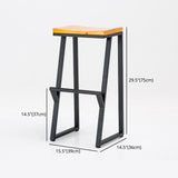 Industrial Bar and Counter Stool Backless Stool with Sled Base in Black Clearhalo 'Bar Furniture' 'Bar Stools' 'bar_stools' 'furn' 'furn_bar_stools' 'Furniture' 'furniture_bar_stools' 'Kitchen & Dining Furniture' 1200x1200_af41f499-eb25-4927-9f39-a4f611a90ad5