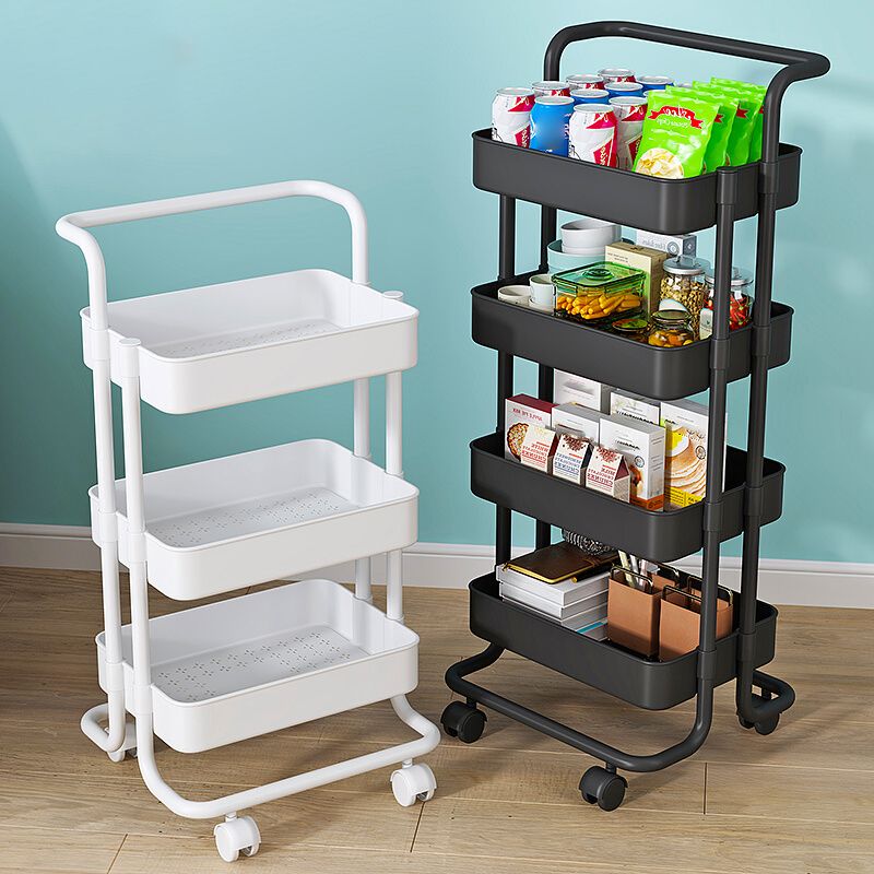 Industrial Vertical Etagere Bookshelf Iron Frame Plastic Shelf with Caster Wheels Clearhalo 'Bookcases' 'furn' 'furn_bookcases' 'Furniture' 'furniture_bookcases' 'kitchen' 'kitchen_bookcases' 'Living Room Furniture' 'Office Furniture' 1200x1200_af43ace8-8c25-4407-bd3f-e072a58ec00a