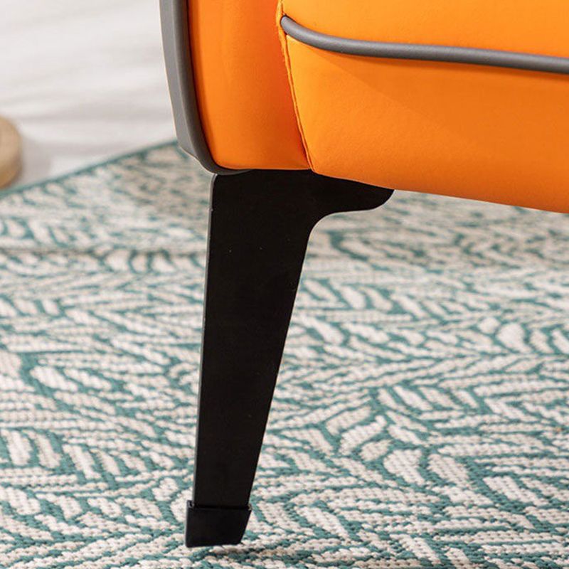 Contemporary Square Arm Faux Leather Settee Couch with Pillows Clearhalo 'furn' 'furn_sofas' 'Furniture' 'furniture_sofas' 'Living Room Furniture' 'Sofa' 'sofas' 1200x1200_af44975b-00dd-4759-bfec-7f44bc401823