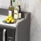 Server da pranzo in pietra glam Sideboard interno grigio con porte di vetro