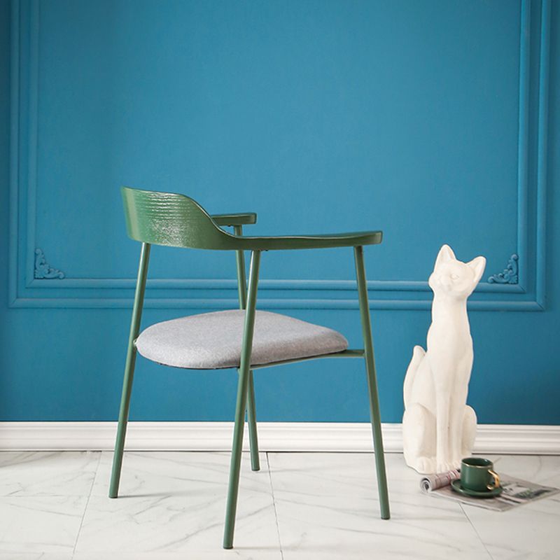 Modern Style Metal Arm Chair Open Back Indoor Dining Chair (Set of 2) Clearhalo 'Dining Chairs' 'Dining Tables & Seating' 'dining_chair' 'furn' 'furn_dining_chair' 'Furniture' 'furniture_dining_chair' 'Kitchen & Dining Furniture' 1200x1200_af46a9fe-4689-44ec-be10-fe887880b52c