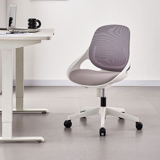 Silla de escritorio sin brazo silla de altura de asiento ajustable moderna con ruedas