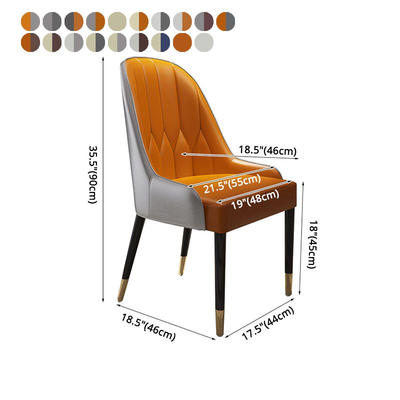 Scandinavian Style Wood Dining Chair Dining Room Armless Parsons Chair (Set of 2) Clearhalo ' kitchen&dining_furn' 'Dining Chairs' 'Dining Tables & Seating' 'dining_chair' 'furn' 'furn_dining_chair' 'Furniture' 'furniture_dining_chair' 'Kitchen & Dining Furniture' 'kitchen' 1200x1200_af486b65-2457-40c7-a91d-f149f3f59011