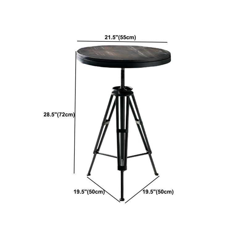 Massivholz Pub Table Bar Height Industrial Bar Tisch für Innenräume