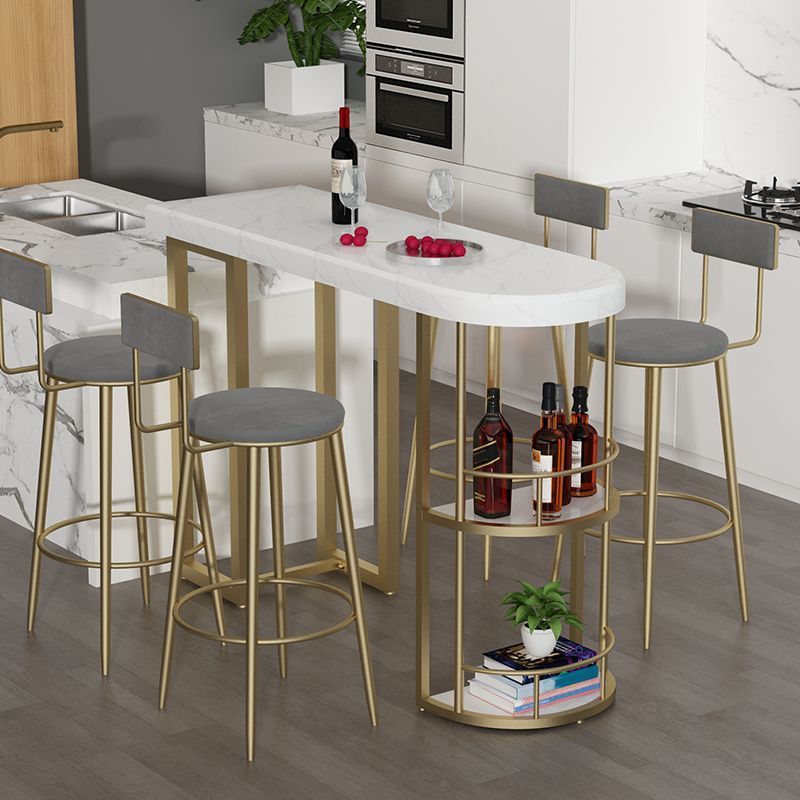 Marble Stone Indoor White Bistro Bar Table Storage Fixed Table Modern Counter Wine Table Clearhalo 'Bar Furniture' 'Bar Tables' 'bar_tables' 'Furniture' 'furniture_bar_tables' 'Kitchen & Dining Furniture' 'kitchen&dining_furn' 'kitchen' 1200x1200_af4bf080-2290-4602-9492-7136cd62e635