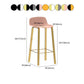 Contemporary Indoor Low Back Armless Bar Stools with Metal Legs