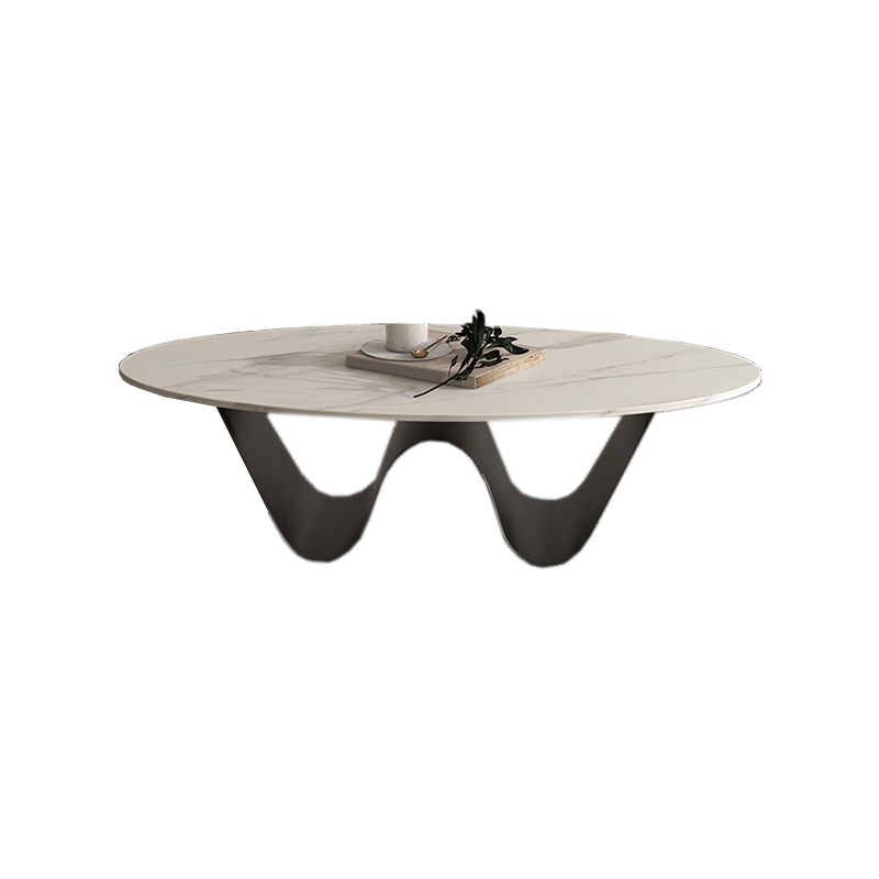 Table basse ovale abstraite en ardoise ou table de bout