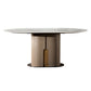 Modern Oval Marble Top Dining Table with Solid Wood Pedestal Base Clearhalo 'Dining Tables & Seating' 'Dining Tables' 'dining_table' 'furn' 'furn_dining_table' 'Furniture' 'Kitchen & Dining Furniture' 1200x1200_af4cb30e-3f66-47a9-8743-d48b0a40614d