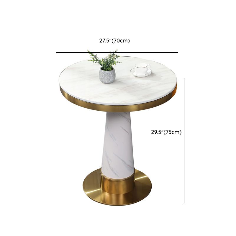 Round 1/3/4 stukken Dinerset Glam Style Faux Marble Dining Set voor thuisgebruik