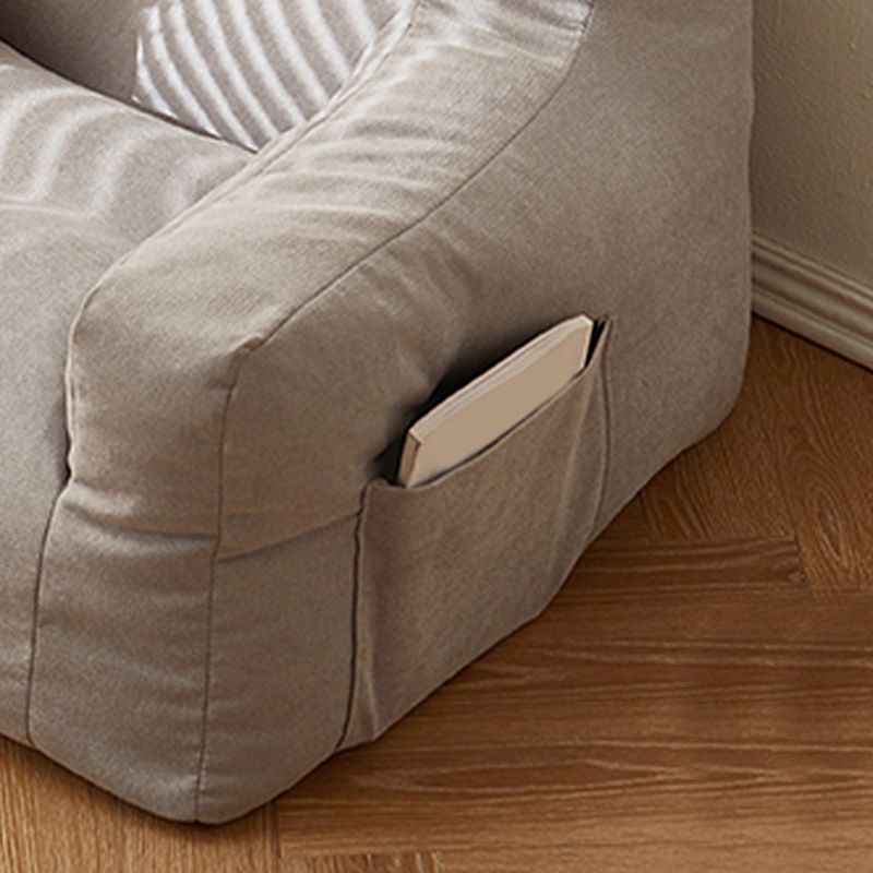 Chaise de bras carré de mélange de coton contemporain avec dos serré pour appartement