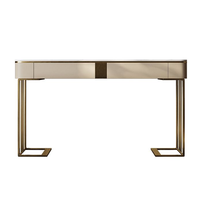 Zeitgenössische Konsolen Akzenttisch Antique Finish -Konsole -Sofa mit Schubladen