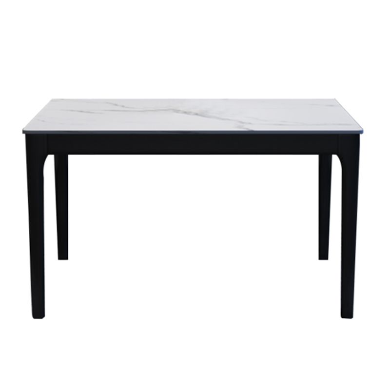 Sintered Stone Two-Color Dining Table Mid-Century 4 Legs Table for Dining Room Clearhalo ' dining_table' 'Dining Tables & Seating' 'Dining Tables' 'furn' 'furn_dining_table' 'Furniture' 'furniture_dining_table' 'Kitchen & Dining Furniture' 'kitchen&dining_furn' 'kitchen' 'kitchen_dining_table' 1200x1200_af53b630-386b-44a1-8447-1b3ca0f61099