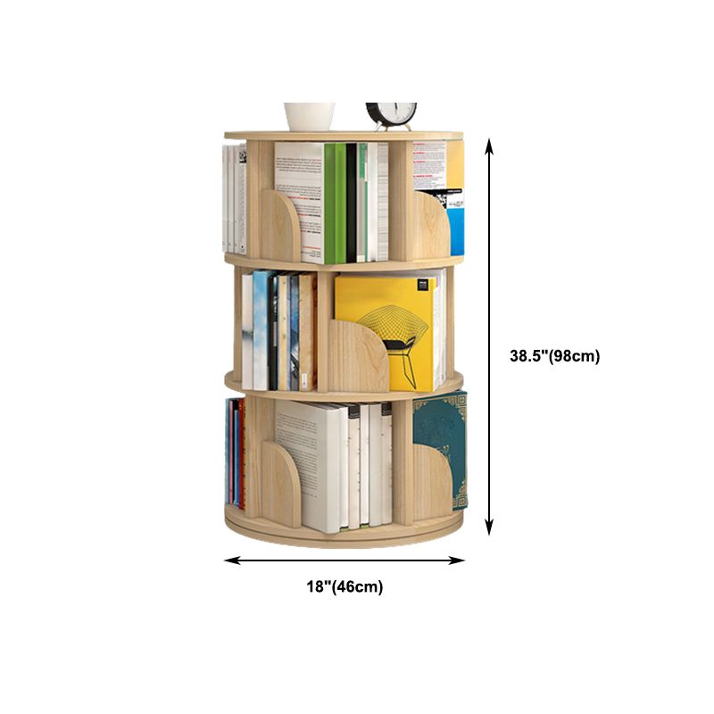 Moderne houten roteerbare boekenkast Studieruimte Geometrische boekenplank