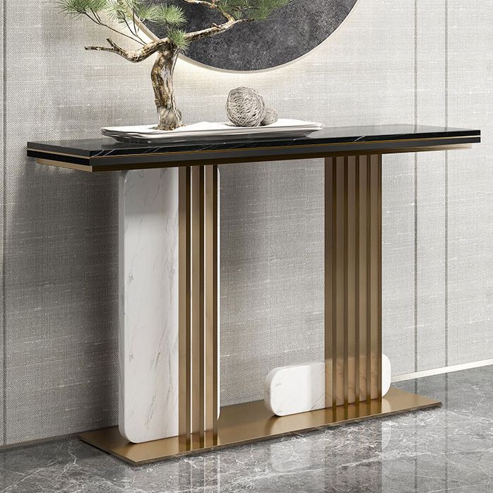 33.46 "Mesa de consola de piedra rectángulo de scratch Resistan Accent Table