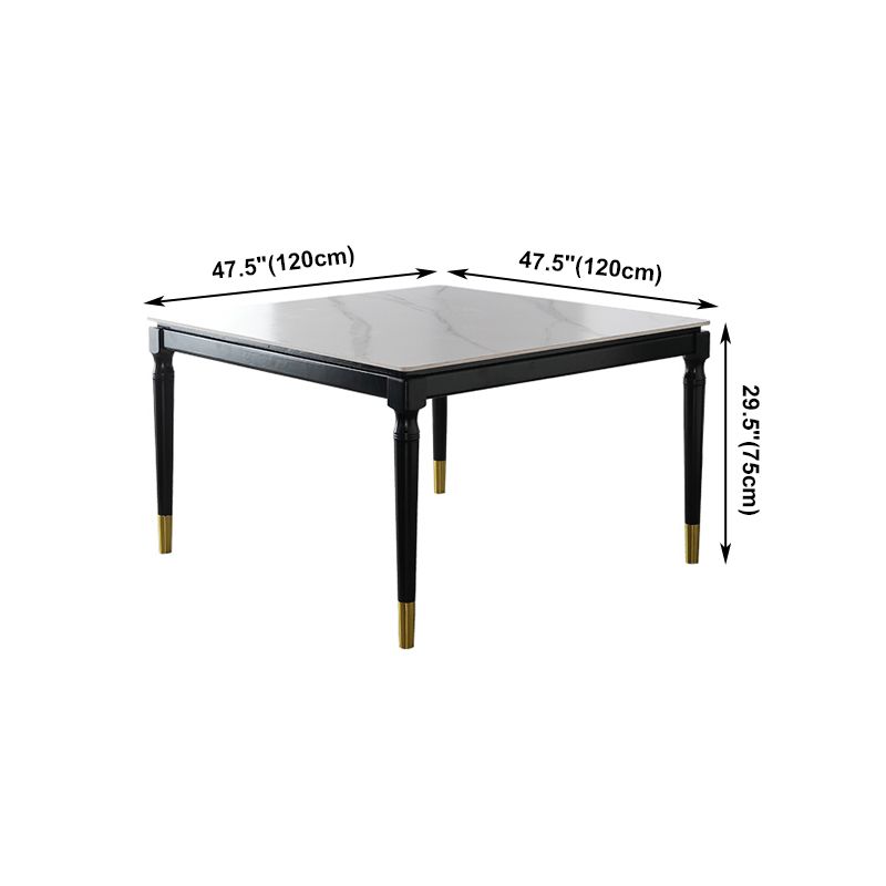 Solid Wood Mid-Century Modern Table White Sintered Stone Table with 4 Legs Clearhalo ' dining_table' 'Dining Tables & Seating' 'Dining Tables' 'furn' 'furn_dining_table' 'Furniture' 'furniture_dining_table' 'Kitchen & Dining Furniture' 'kitchen&dining_furn' 'kitchen' 'kitchen_dining_table' 1200x1200_af55a4a3-aa70-4d50-9548-05efb625f07c