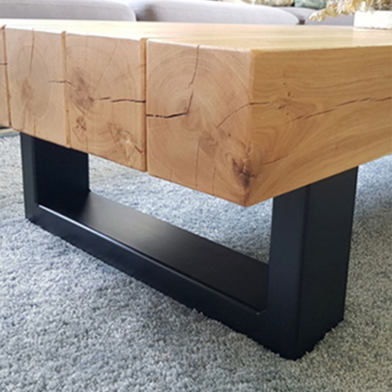 Table basse en bois massif sans table basse simple rectangulaire pénible