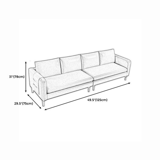 Mordern Square Arm Sofa with Tight Back Convertible Sofa for Living Room, Apartment Clearhalo 'furn' 'furn_sofas' 'Furniture' 'furniture_sofas' 'kitchen' 'kitchen_sofas' 'Living Room Furniture' 'Sofa' 'sofas' 1200x1200_af561947-732f-411d-91c2-39c045307a17