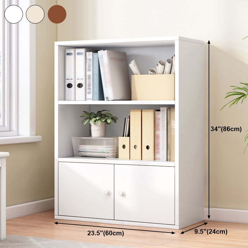 Manufactured Wood Standard Bookcase Contemporary Bookcase With Doors Clearhalo 'Bookcases' 'furn' 'furn_bookcases' 'Furniture' 'furniture_bookcases' 'kitchen' 'kitchen_bookcases' 'Living Room Furniture' 'Office Furniture' 1200x1200_af5639c0-c993-4035-bb32-0842859b3e9b