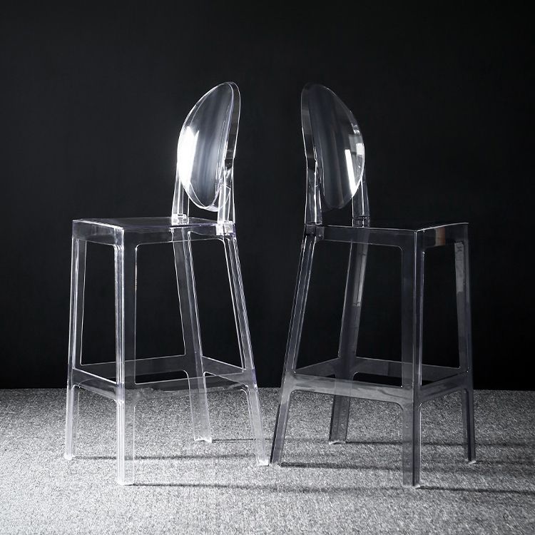 Speisesaal Moderner Acryl Barhocker 4 -Legs Barhocker mit Pedal