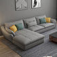 Contemporary Faux Leather Sectional L-Shape Stain-Resistant Dark Gray Sofa