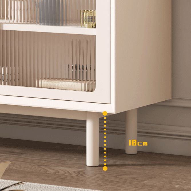 Glam Style Credenza Stone Glass Doors Buffet Sideboard with Drawers and Cabinets Clearhalo 'buffet_sideboard' 'Buffets & Sideboards' 'furn' 'furn_buffet_sideboard' 'Furniture' 'Kitchen & Dining Furniture' 1200x1200_af5a0751-16e0-4c08-9511-9f007c9dfeef