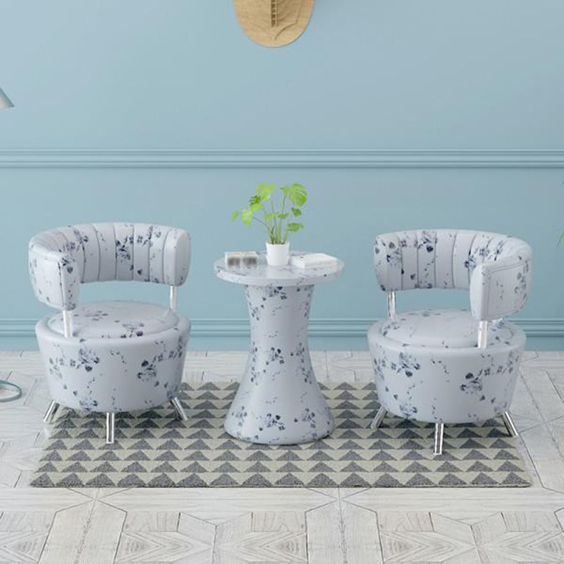 Chaise en cuir fausse 25,19 "L x 23,22" W x 27,55 "H Chaise sans bras