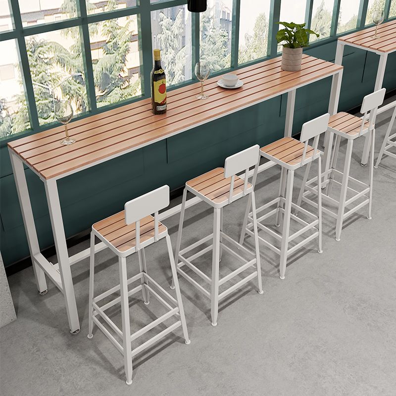 Table de comptoir en bois rectangulaire moderne, ensemble de Table de Bar 1/5/9 pièces pour café