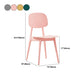 Scandinavian Plastic Dining Side Chair Open Back Armless Dining Chairs