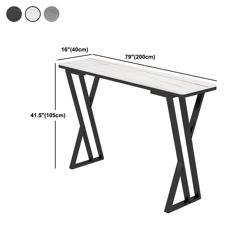 Rectangle Sintered Stone Bar Table Modern Dining Table for Kitchen Living Room Clearhalo 'Bar Furniture' 'Bar Tables' 'bar_tables' 'furn' 'furn_bar_tables' 'Furniture' 'Kitchen & Dining Furniture' 1200x1200_af5bbff0-0226-4d2c-bdc6-f06531b896e7
