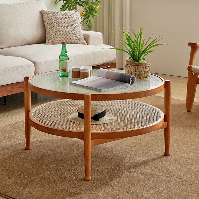 Tropical Coffee Cocktail Table Storage Solid Wood Coffee Table Clearhalo 'Coffee & Accent Tables' 'Coffee Tables' 'coffee_tables' 'furn' 'furn_coffee_tables' 'Furniture' 'Living Room Furniture' 1200x1200_af5d9ec9-9587-473f-8d6a-610871f1f40c
