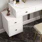 4 Drawers Makeup Table Desk Vanity - 30.7"H Vanity Table with Cabinets