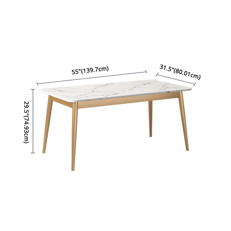 Glam Sintered Stone Dining Room Set Standard Height with Black Legs Dining Furniture for Home Use Clearhalo 'Dining Room Sets' 'Dining Tables & Seating' 'dining_room_set' 'furn' 'furn_dining_room_set' 'Furniture' 'furniture_dining_room_set' 'Kitchen & Dining Furniture' 'kitchen&dining_furn' 'kitchen' 1200x1200_af5f015a-1600-4464-8e01-35079eb29e8a