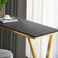 Modern Sintered Stone Bar Table Gold and Metal Base Dining Table Clearhalo 'Bar Furniture' 'Bar Tables' 'bar_tables' 'furn' 'furn_bar_tables' 'Furniture' 'Kitchen & Dining Furniture' 1200x1200_af5ffdd2-4c4a-46e4-a765-2489d07e03e1