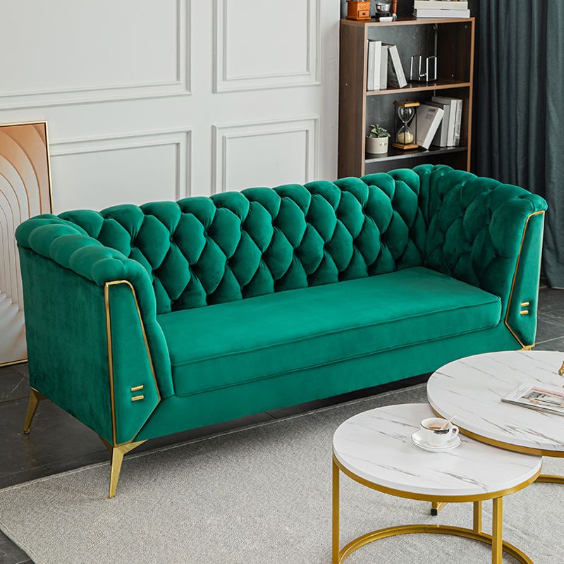 Divano a braccio di smoking da 30,70 "con split-back trapuntato per soggiorno