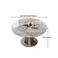 Stone Top Dining Table Round Dining Table with Pedestal Base