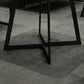 Industrial Dining Table Double Metal Pedestal Table with Black Tabletop Clearhalo ' dining_table' 'Dining Tables & Seating' 'Dining Tables' 'furn' 'furn_dining_table' 'Furniture' 'furniture_dining_table' 'Kitchen & Dining Furniture' 'kitchen&dining_furn' 'kitchen' 'kitchen_dining_table' 1200x1200_af62077c-785f-4924-b33f-11e0404d30da