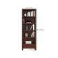 Standard Wooden Bookshelf Closed Back Contemporary Bookcase with Drawers
