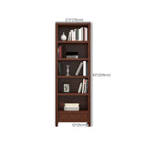 Standard Wooden Bookshelf Closed Back Contemporary Bookcase with Drawers