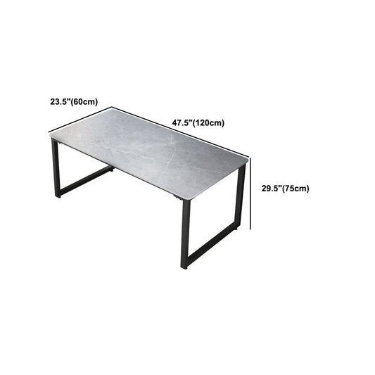 Escritorio de escritura de piedra contemporánea escritorio de oficina rectangular de trineo para el hogar