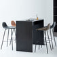 Tabouret de bar moderne en faux cuir, tabouret d'intérieur à dossier bas avec pieds en métal