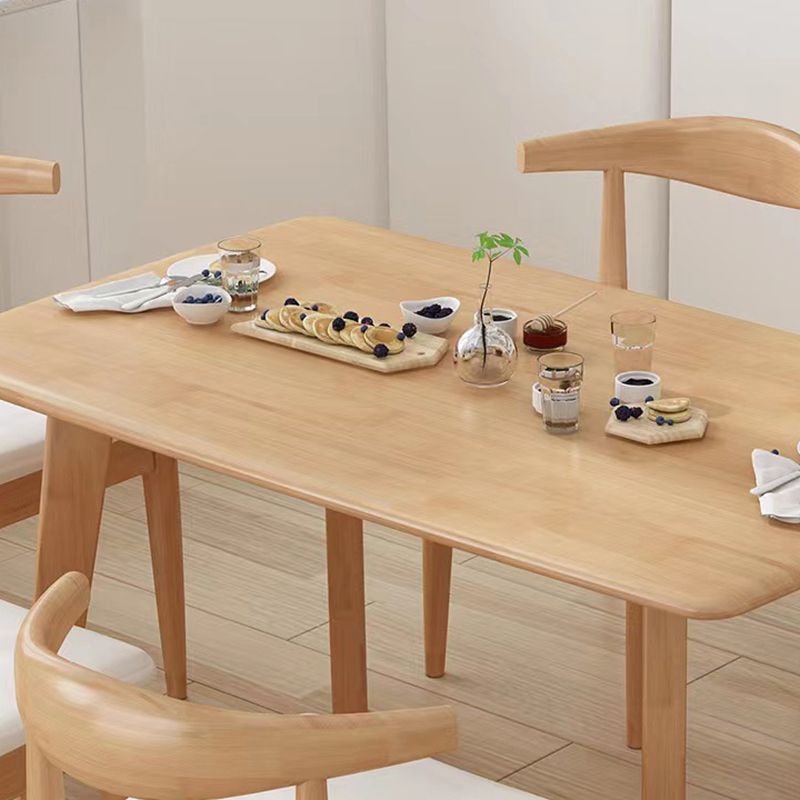 Mesa de comedor de madera maciza Mesa de comedor rectangular para cocina