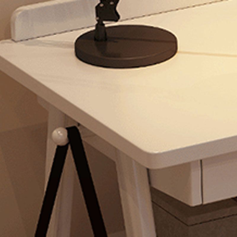 Rectangular Solid Wood Writing Desk Modern Trestle Writing Desk for Home