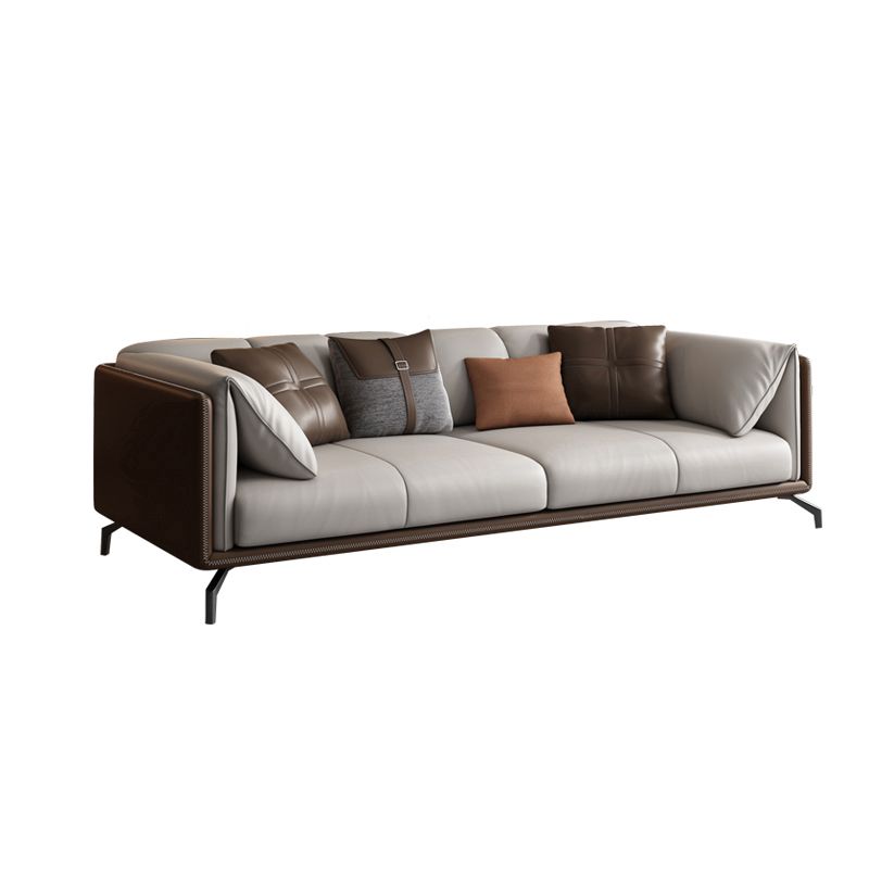 Transitional Genuine Leather Cushions Sofa 31.5"High Pillow Top Arm Couch Clearhalo 'furn' 'furn_sofas' 'Furniture' 'furniture_sofas' 'Living Room Furniture' 'Sofa' 'sofas' 1200x1200_af66aa4e-1c8d-4a26-b19b-85e597543388