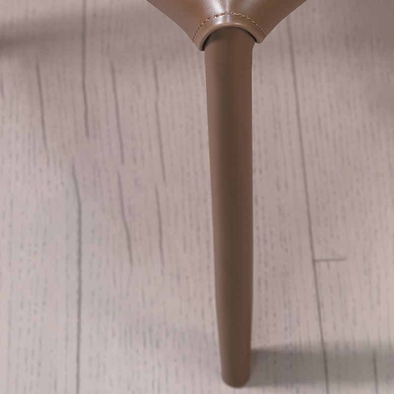 Matte Finish Wingback Side Chair Contemporary Dining Chair with Leather Legs