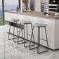 Gambe contemporanee in metallo interno a bassa schiena sgabello da bar sedile