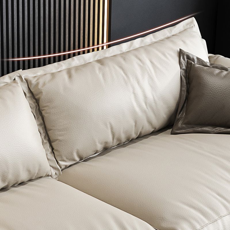 Leather Square Arm Loveseat Standard Loose Back Settee Furniture Clearhalo 'furn' 'furn_sofas' 'Furniture' 'furniture_sofas' 'kitchen' 'kitchen_sofas' 'Living Room Furniture' 'Sofa' 'sofas' 1200x1200_af687b9a-8c16-4330-8885-1a351ef7fc73