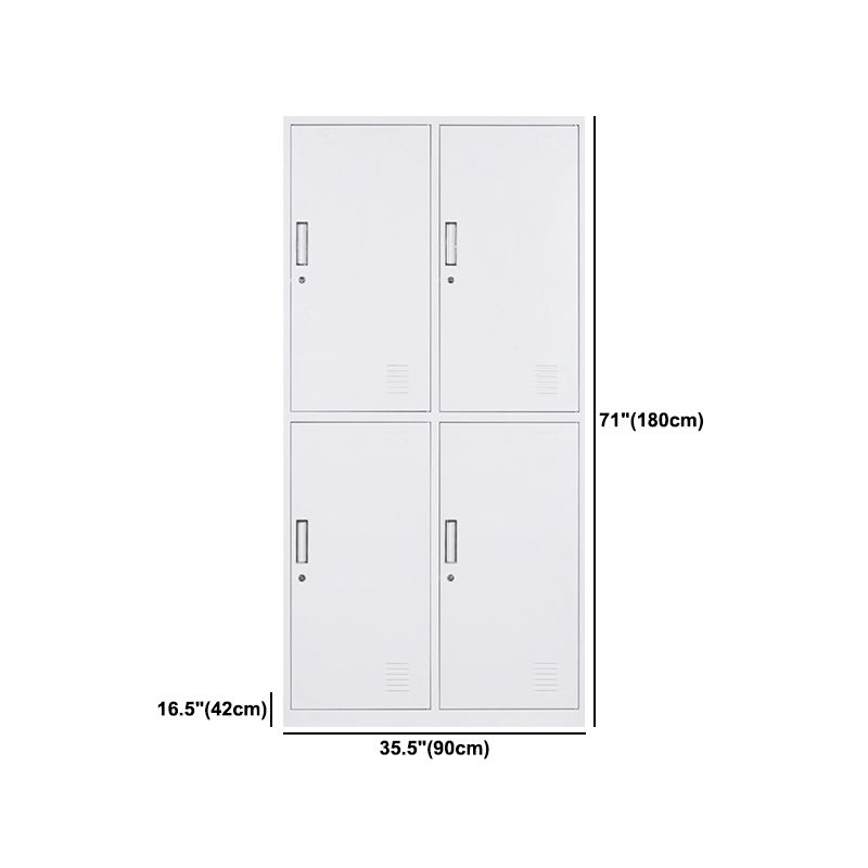 White Hinged Wardrobe Cabinet Contemporary Steel Wardrobe Armoire Clearhalo 'Armoires & Wardrobes' 'armoires_wardrobes' 'Bedroom Furniture' 'furn' 'furn_armoires_wardrobes' 'Furniture' 1200x1200_af68c0b0-9445-45fc-a9de-896cb9def889