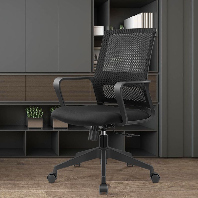 Fixed Arms Swivel Chair Modern Style Office Ergonomic Mesh Task Chair Clearhalo 'furn' 'furn_office_chair' 'Furniture' 'Office Chairs' 'Office Furniture' 'office_chair' 1200x1200_af6ad7ec-6cd6-4adc-88c0-df1671b66ab0